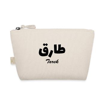 Tarek Arabic Calligraphy First Name - Organic Pouch - nature - Front