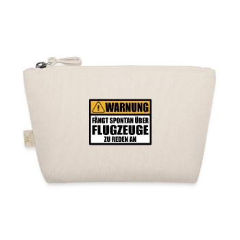 Flugzeugfans Witzig Lustige Sprüche - Bio-Täschchen - Natur - Vorne