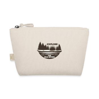 KAYAK PADDEL RUDERN KANU RAFTING BOOT SPRUCH MOTIV - Bio-Täschchen - Natur - Vorne