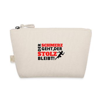 Der Schmerz geht, der Stolz bleibt - Bio-Täschchen - Natur - Vorne