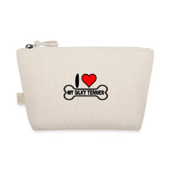 Australian Silky Terrier Mom I Love my Sayings - Organic Pouch - nature - Front