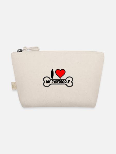 Standard Pyredoodle I Love my - Organic Pouch - nature - Front