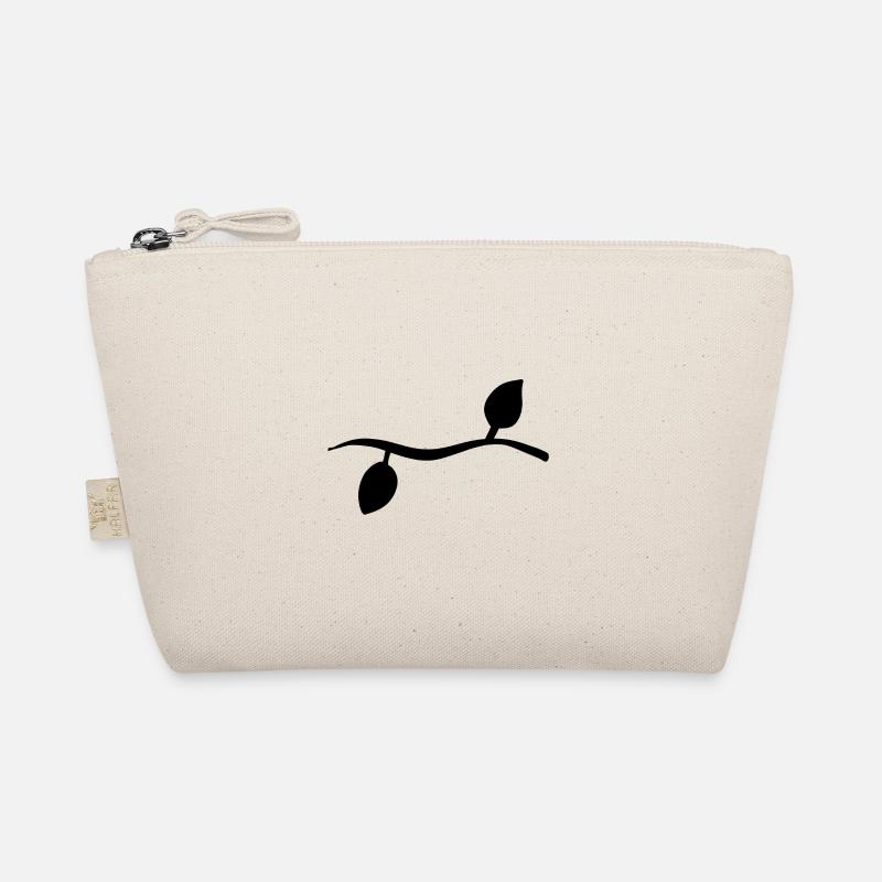 Two Leaves Line Nature Shape Organic Pouch