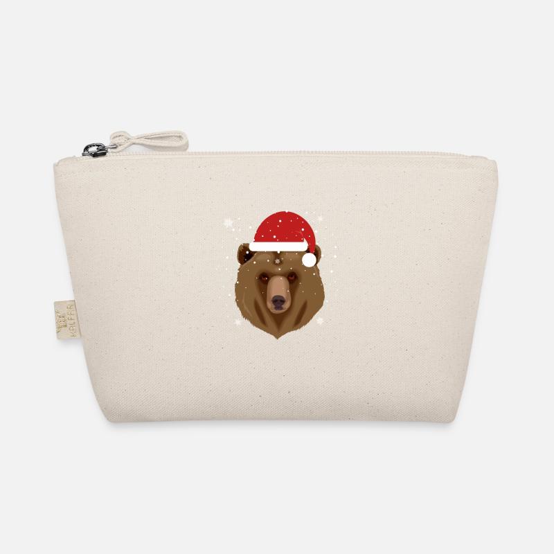 Ours de Noël en bonnet de Noel Trousse biologique