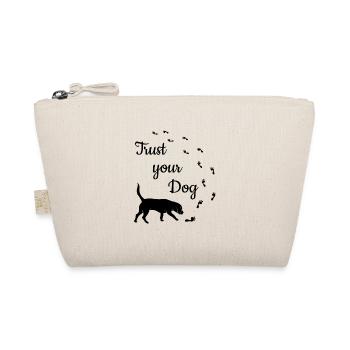 Trust your dog Mantrailing Geschenk Hundeliebhaber - Bio-Täschchen - Natur - Vorne