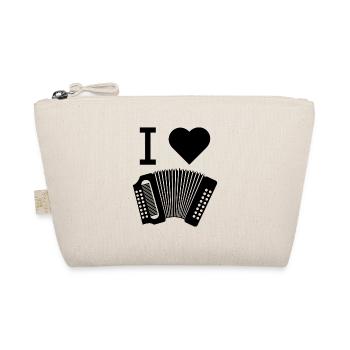 I love accordion Geschenk Ziehharmonika - Bio-Täschchen - Natur - Vorne