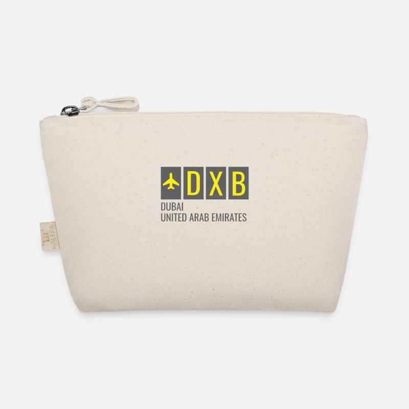 DXB Dubai United Arab Emirates Airport Code Organic Pouch