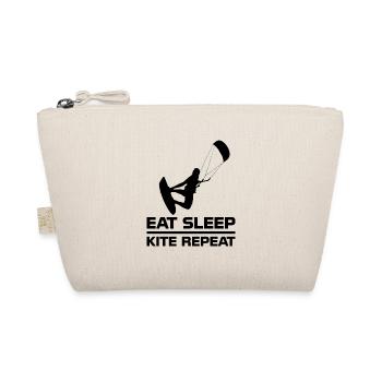Eat sleep kite repeat gift kitesurfer - Organic Pouch - nature - Front