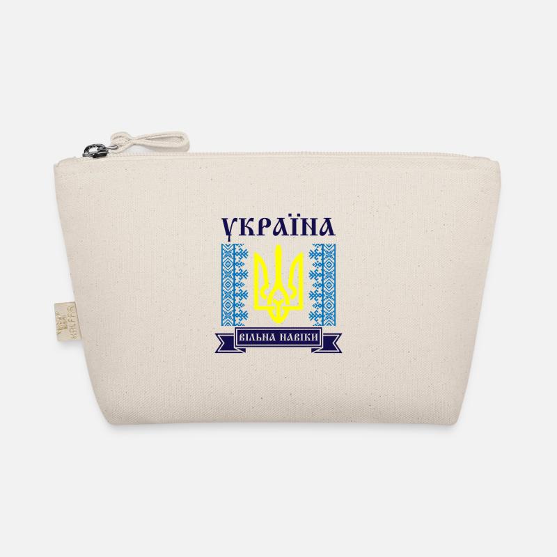 Kiew Trysub Flagge kyrillisch Geschenk Ukraine - Bio-Täschchen - Natur