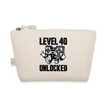 40 Geburtstag Level 40 Unlocked Jubiläum 40 Jahre - Bio-Täschchen - Natur - Vorne