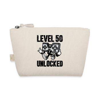 50 Geburtstag Level 50 Unlocked Jubiläum 50 Jahre - Bio-Täschchen - Natur - Vorne