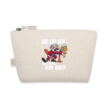 Ho Hol mir mal ein Bier Ugly Christmas Xmas Idee - Bio-Täschchen - Natur - Vorne