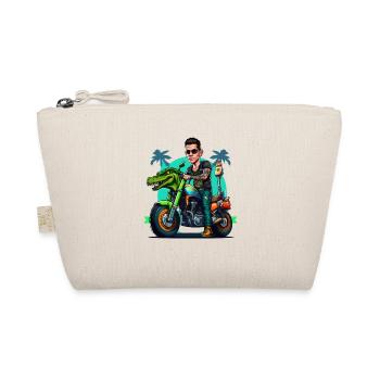 Biker, Crocodile Motorcycle, Florida, Summer, Sun - Organic Pouch - nature - Front