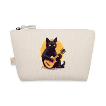 Musician Black Cat Guitarist Bombay Cats - Organic Pouch - nature - Front