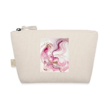 Motif tourbillonnant de peinture rose et or pastel - Trousse biologique - nature - Devant