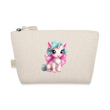 Bébé Licorne Rose Bleu - Trousse biologique - nature - Devant