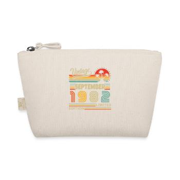 September 1982 Retro Vintage Birthday Gift - Organic Pouch - nature - Front