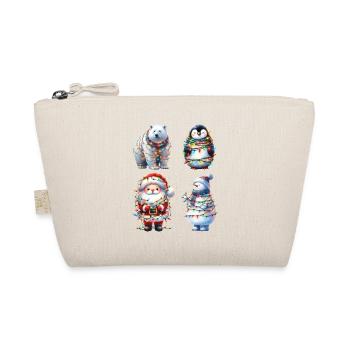 Quatre amis avec des guirlandes lumineuses - Trousse biologique - nature - Devant