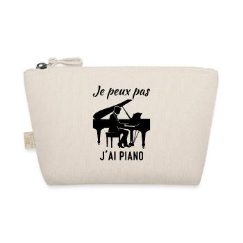 Je peux pas j'ai piano sur - Trousse biologique - nature - Devant