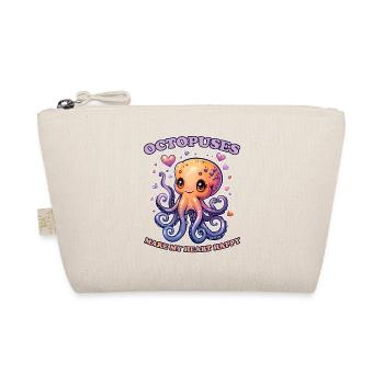 Lustiges Kraken Kopffüßer Tintenfisch Geschenk - Bio-Täschchen - Natur - Vorne