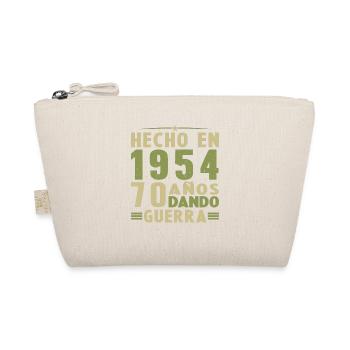 Made in 1954 70 Year Old Birthday Gift - Organic Pouch - nature - Front
