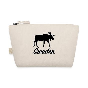 Schweden Elch Silhouette Sweden Souvenir Sticker - Bio-Täschchen - Natur - Vorne