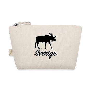 Sweden Moose Silhouette Sverige Souvenir Sticker - Organic Pouch - nature - Front