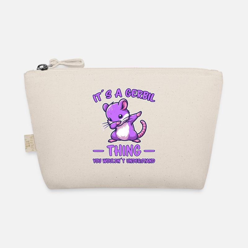 Dabbing Gerbil Spruch Rennratte Rennmaus Geschenk Bio-Täschchen