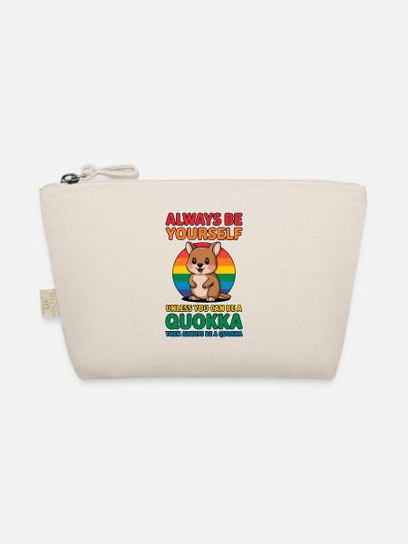 Quokka Spruch Australien Lustiges Quokka Geschenk - Bio-Täschchen - Natur - Vorne