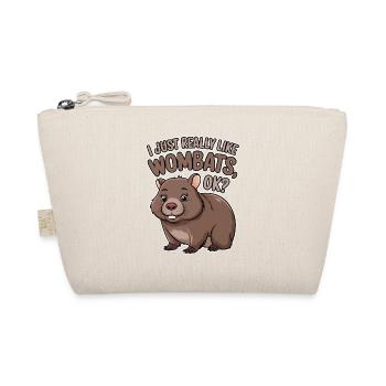 Wombat Spruch Australien Lustiges Wombats Geschenk - Bio-Täschchen - Natur - Vorne