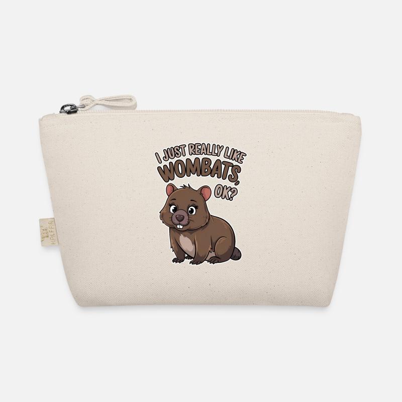 Wombat Spruch Australien Lustiges Wombats Geschenk - Bio-Täschchen - Natur