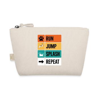 Dock Diving Saying Dog Diving Dock Diving Gift - Organic Pouch - nature - Front