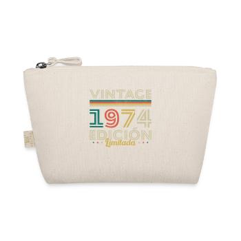 Vinatge 1974 Birthday Gift - Organic Pouch - nature - Front