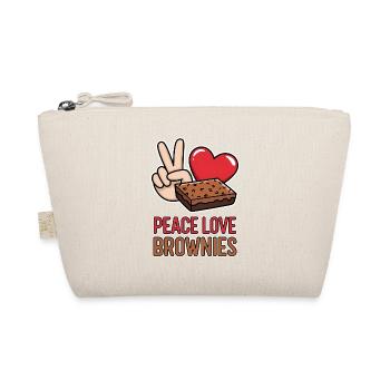 Brownies Saying Pastry Funny Brownie Gift - Organic Pouch - nature - Front