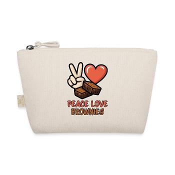 Brownies Saying Pastry Funny Brownie Gift - Organic Pouch - nature - Front