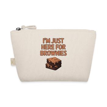 Brownies Saying Pastry Funny Brownie Gift - Organic Pouch - nature - Front