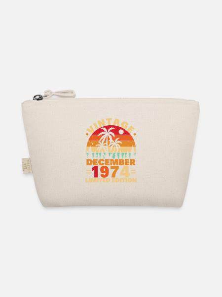 Dezember 1974 Vintage Retro Geburtstagsgeschenk - Bio-Täschchen - Natur
