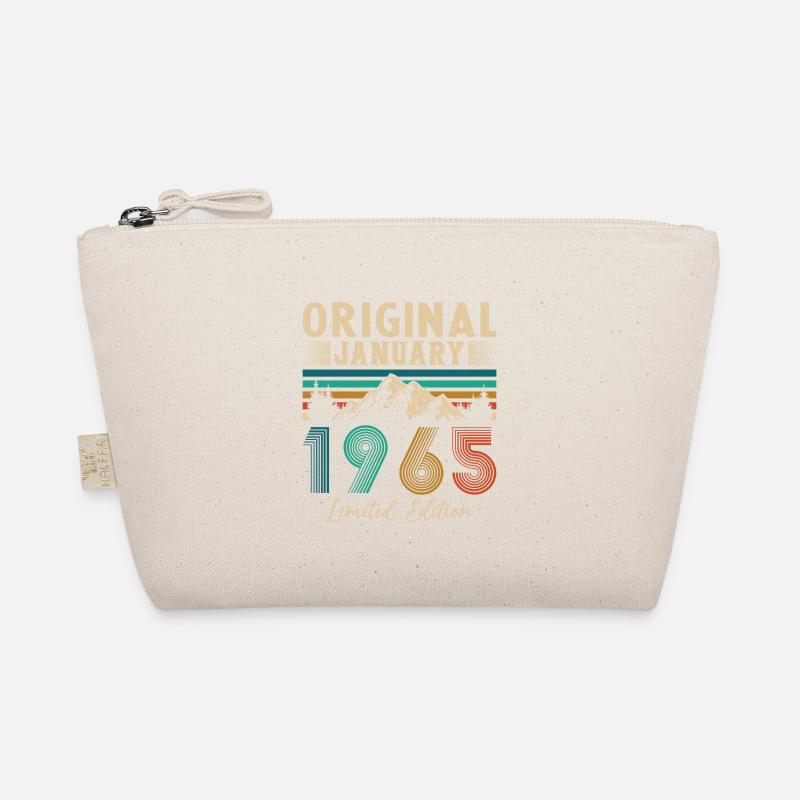 Geburtstagsgeschenk Geboren im Januar 1965 - Bio-Täschchen - Natur
