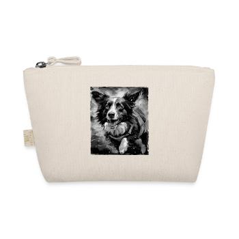 Border Collie Dog Portrait - Organic Pouch - nature - Front