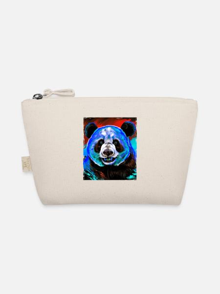 Panda Porträt - Bio-Täschchen - Natur