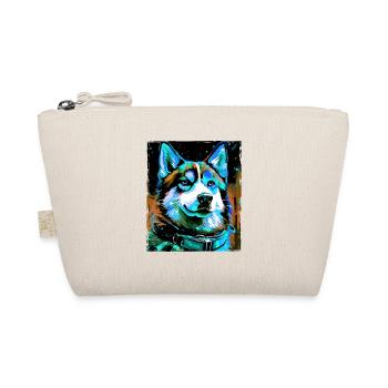 Husky Dog Portrait - Organic Pouch - nature - Front