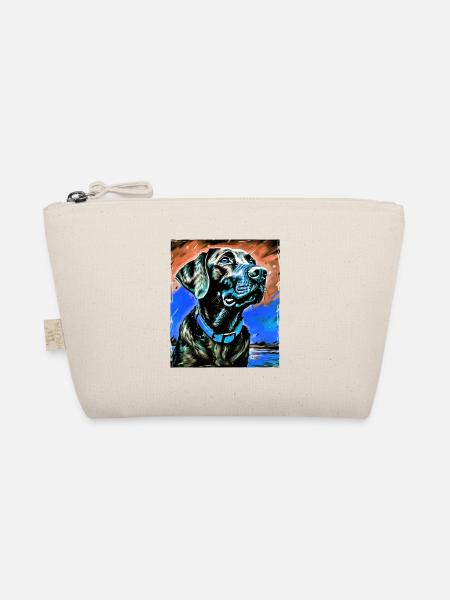 Labrador Hund Porträt - Bio-Täschchen - Natur - Vorne