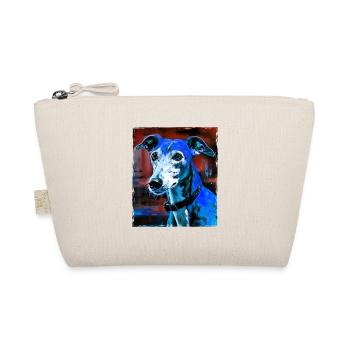 Greyhound Hund Porträt - Bio-Täschchen - Natur - Vorne