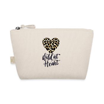 Wild at Heart. Leopard print - Organic Pouch - nature - Front