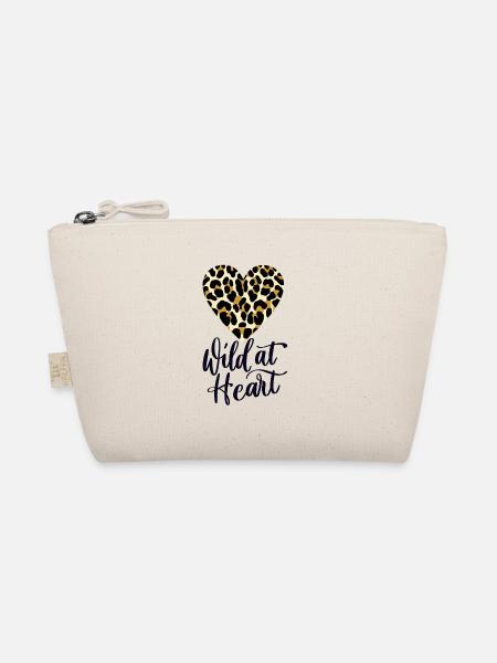 Wild at Heart. Leoparden-Print - Bio-Täschchen - Natur - Vorne