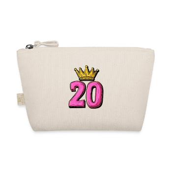 20 Zahl Krone - Bio-Täschchen - Natur - Vorne
