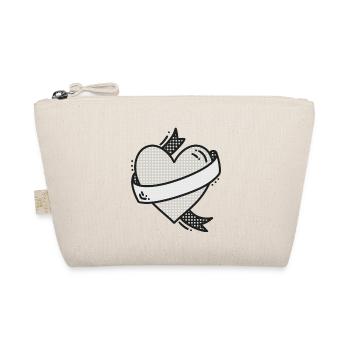 Coeur / Tatouage / Bannière / Bande dessinée / Amour / Points - Trousse biologique - nature - Devant