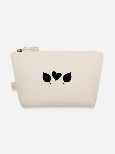 Deux feuilles feuille amour coeur symbole de la nature - Trousse biologique - nature - Devant