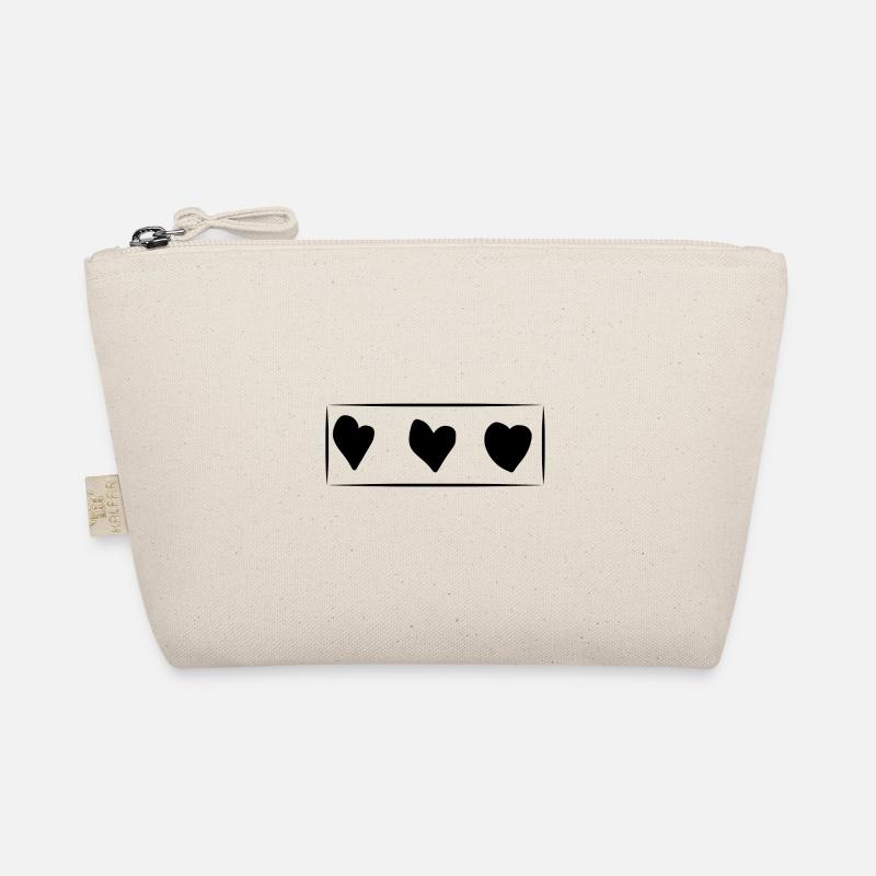 Trois Coeurs Coeur Rectangle Amour Trousse biologique