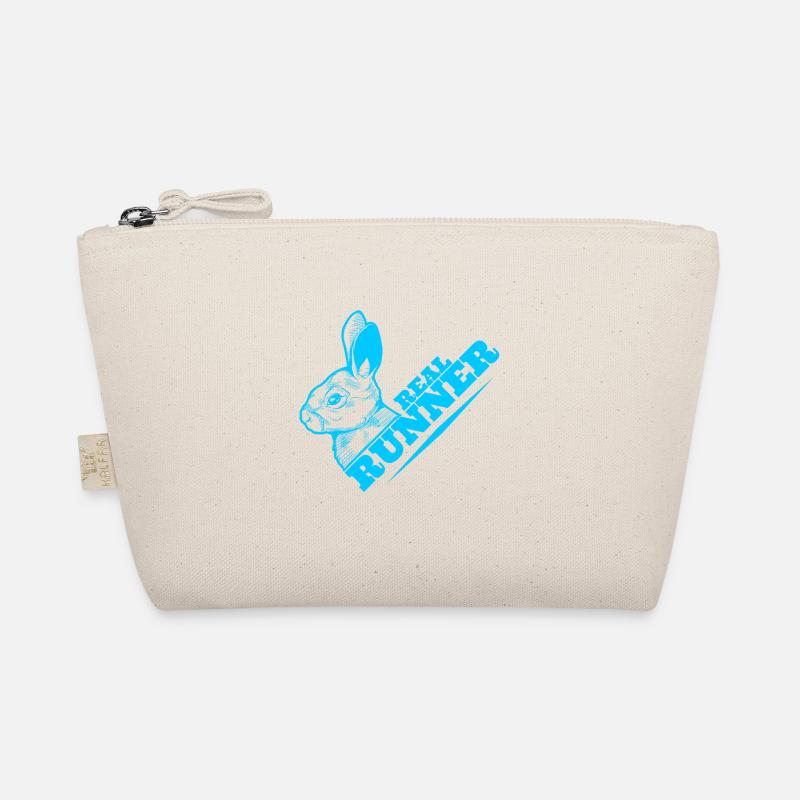 Real runner funny bunny for running days. - Organic Pouch - nature